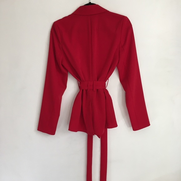 MOSSIMO RED BLAZER WORK OFFICE CHIC WHOWHATWEAR - Picture 3 of 6